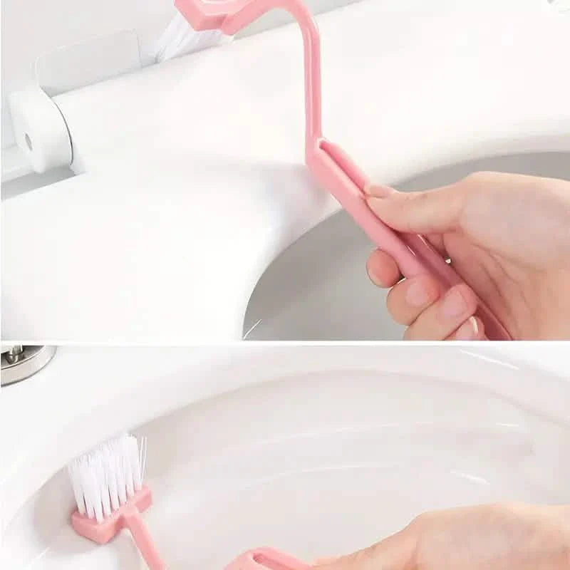 Curved Handle Function Cleaning Toilet Gap Brush