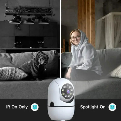 2-Pack: Wireless Security Cameras – 355° Rotation, Night Vision, Motion Detection, Two-Way Audio