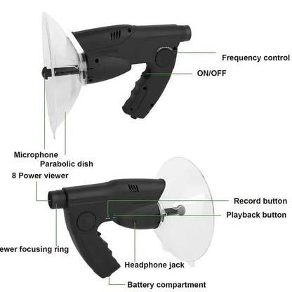 Bird Listening Device with 8x Zoom & Headphones