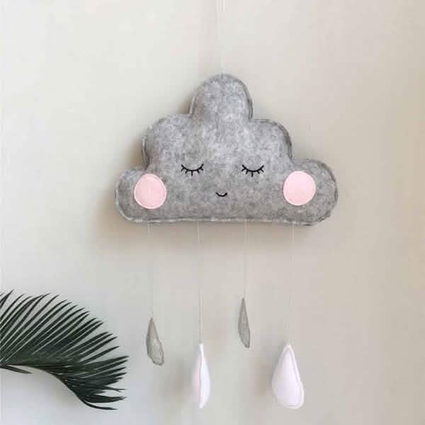 Decorative Cloud Felt Raindrop Pendant