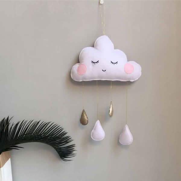 Decorative Cloud Felt Raindrop Pendant