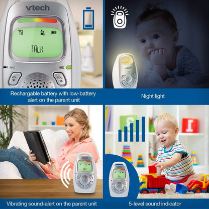 DECT 6.0 Digital Audio Baby Monitor with 2 Parent Units