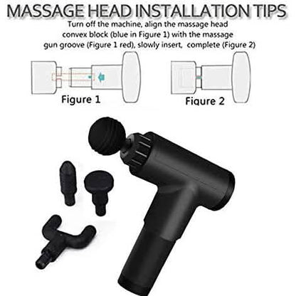Deep Tissue Massage Gun with Interchangeable Heads