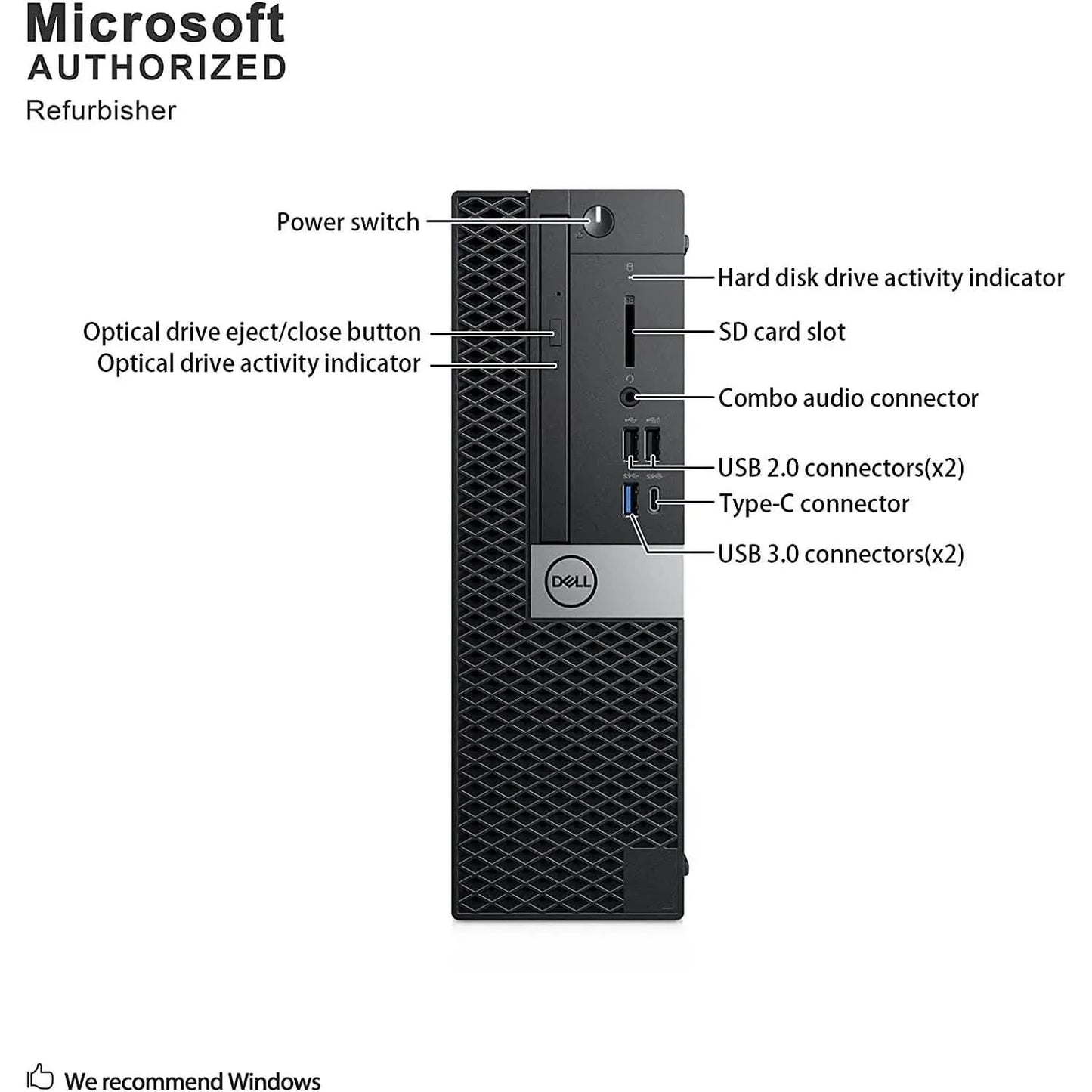 Dell Optiplex 7050 Windows 10 Professional (Refurbished)