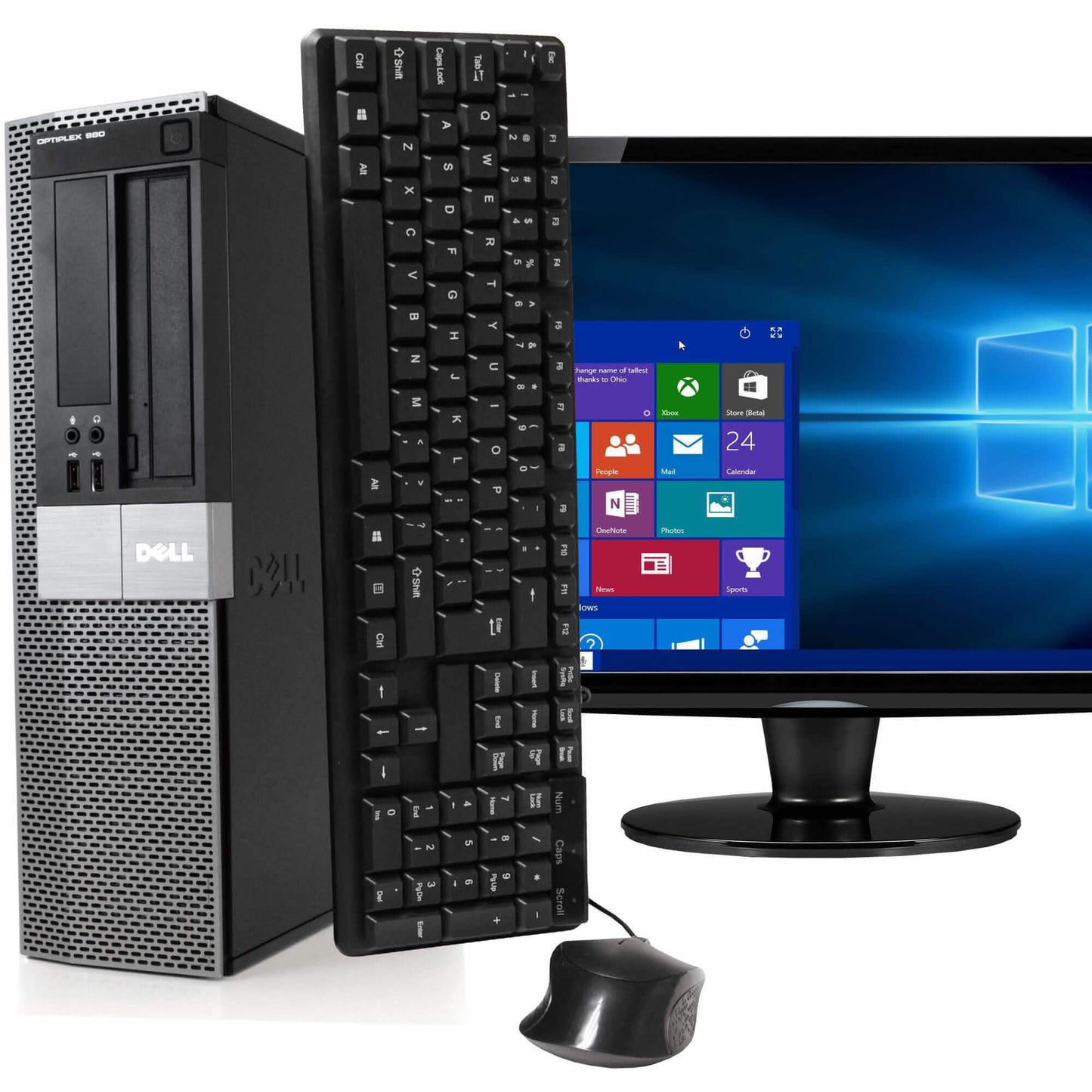 Dell OptiPlex 980 Desktop Computer + 19" Flat Screen Monitor (Refurbished)