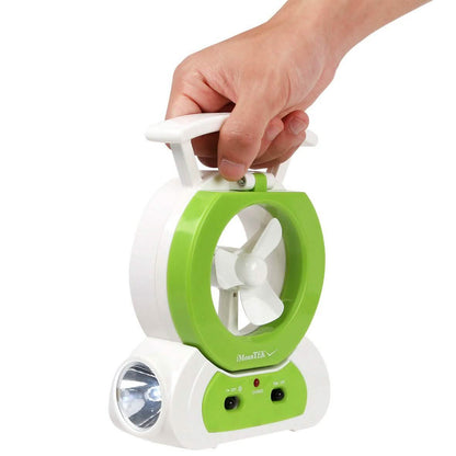 Desk Cooling Fan with 180 Degree Adjustable LED Lamp