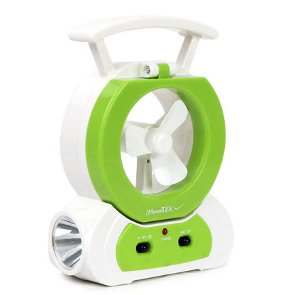 Desk Cooling Fan with 180 Degree Adjustable LED Lamp
