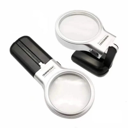 Desktop Handheld Magnifier Two-way Magnifying Mirror Foldable