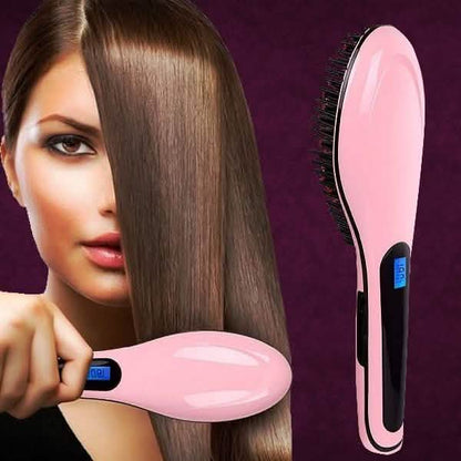 Detangling Hair Straightener Brush - Assorted Colors