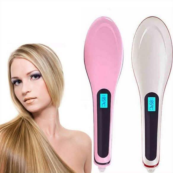 Detangling Hair Straightener Brush - Assorted Colors