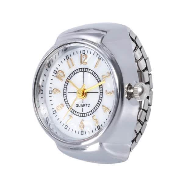 Dial Quartz Watch Creative Steel Cool Elastic Quartz Finger Ring Watch