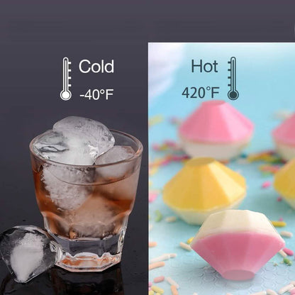 Diamond Flexible Silicone Ice Cube Mold Tray