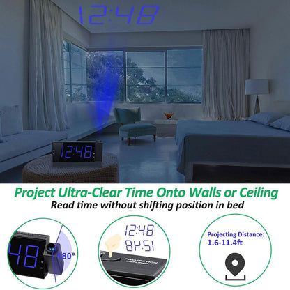 Digital Alarm Clock with Projection