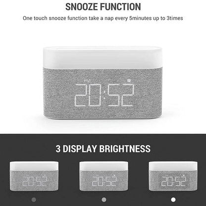 Digital Alarm Clock with Wireless Charging