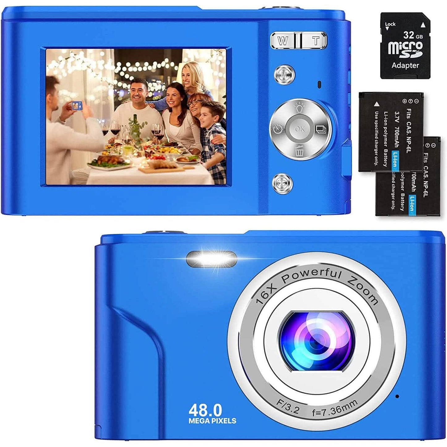Digital Baby Camera 1080P 48MP with 32GB SD Card