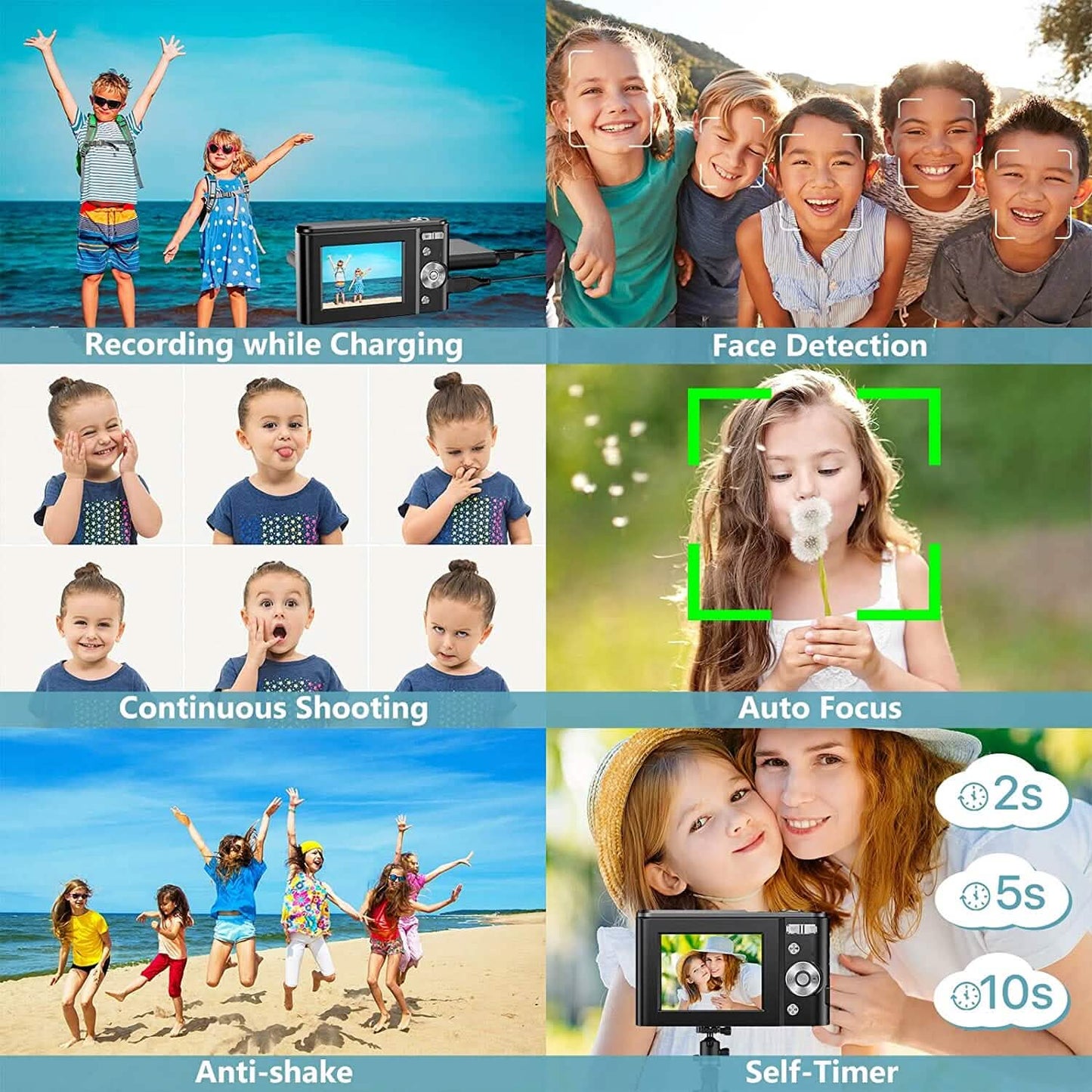Digital Baby Camera 1080P 48MP with 32GB SD Card