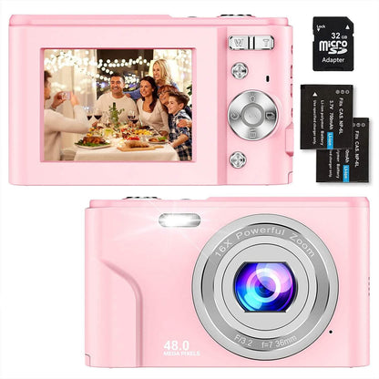 Digital Baby Camera 1080P 48MP with 32GB SD Card