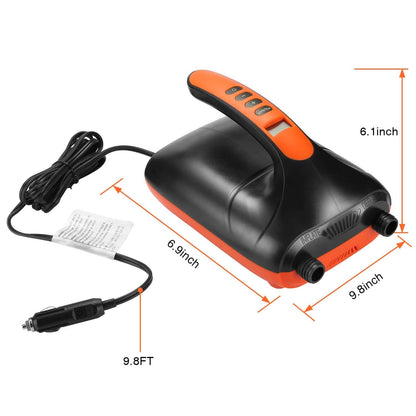 Digital Electric Air Pump Intelligent Dual Stage & Auto-Off Function for Paddle Boards Inflatable Boat Kayaks