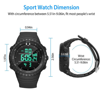 Digital Men's Sports Military Tactical Wrist Watch