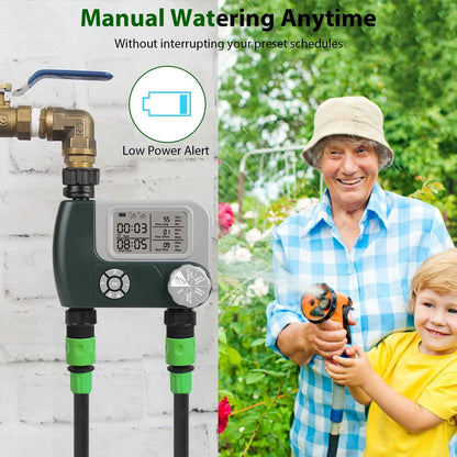 Digital Programmable Sprinkler Timer with 2 Outlet Zones