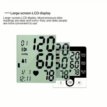 Digital Wrist Blood Pressure Monitor for Adults - Voice-Activated, Heart Rate & Adjustable Cuff