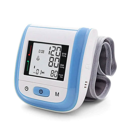 Digital Wrist Blood Pressure Monitor Heart Rate Pulse Meter Measure