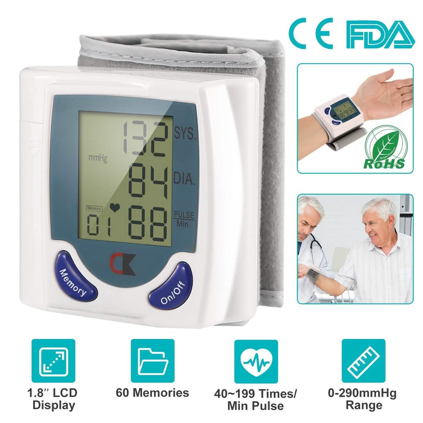 Digital Wrist Blood Pressure Monitor