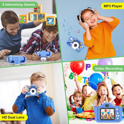 Dinosaur Kids Selfie 48MP 1080P HD Cartoon Digital Camera