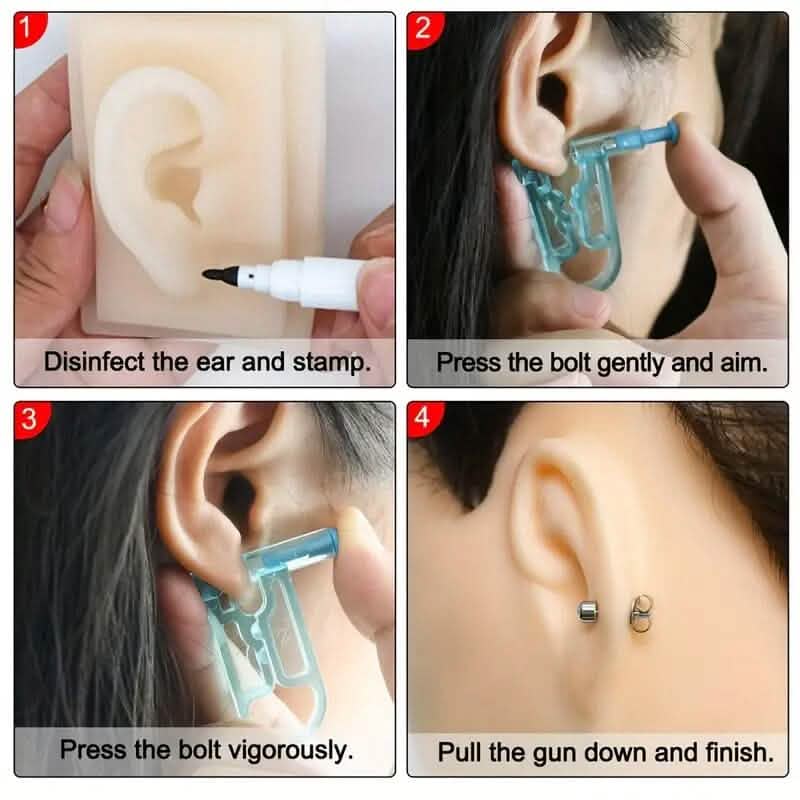 Disposable Safety Crystal Earring Piercer Machine with Stud