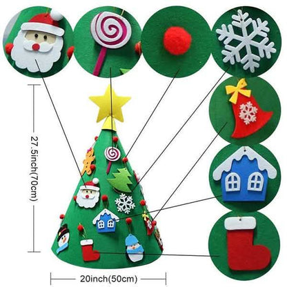 DIY 3D Felt Christmas Tree Upgraded Toddler Christmas Tree