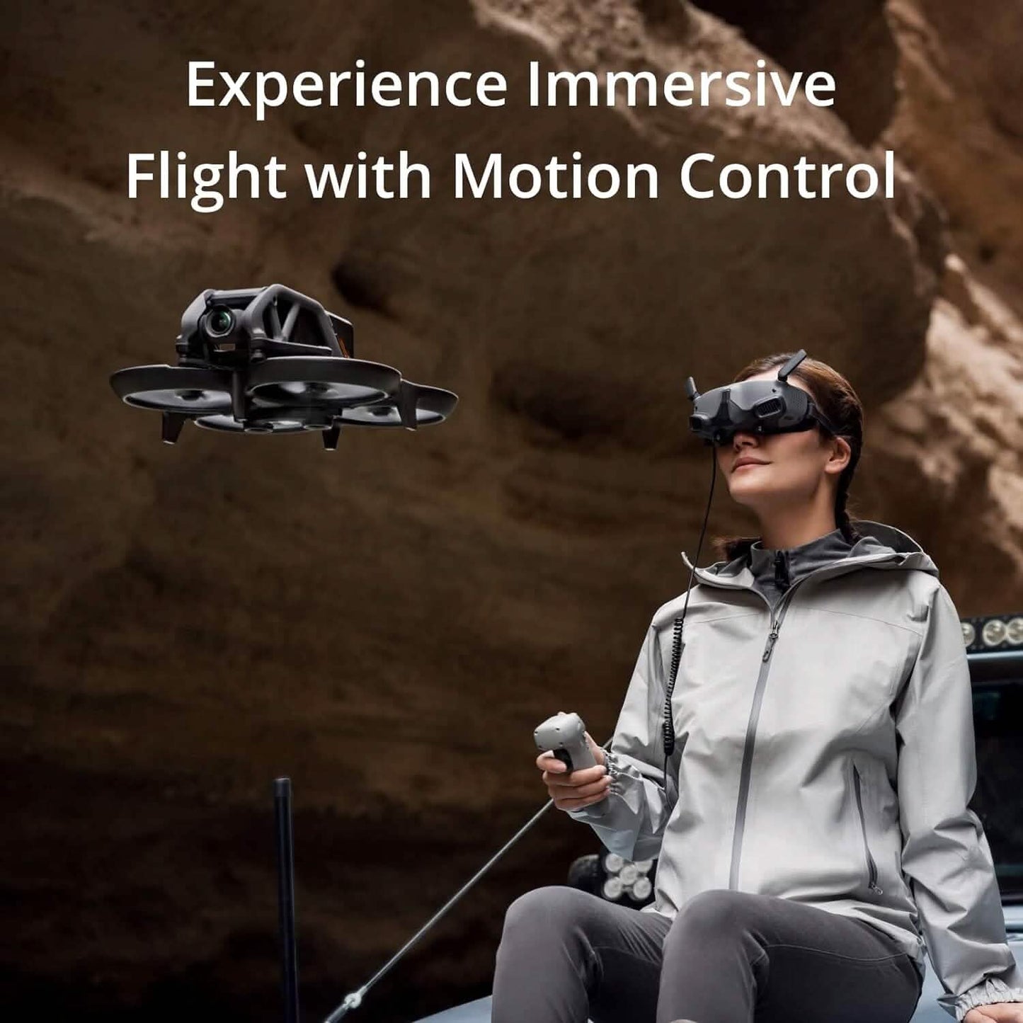 DJI Avata Fly Smart Combo (DJI FPV Goggles V2) - First-Person View Drone UAV Quadcopter with 4K Stabilized Video (Refurbished)