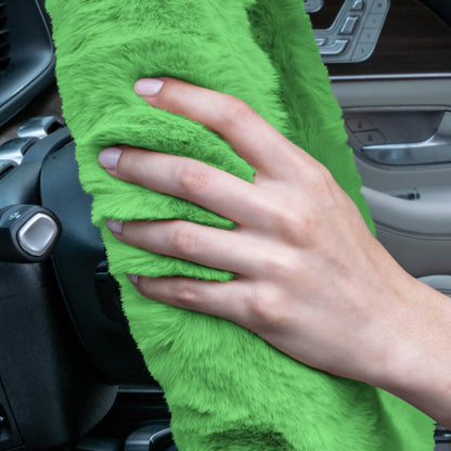 Doe16 Faux Rabbit Fur Steering Wheel Cover