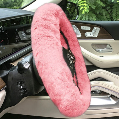 Doe16 Faux Rabbit Fur Steering Wheel Cover