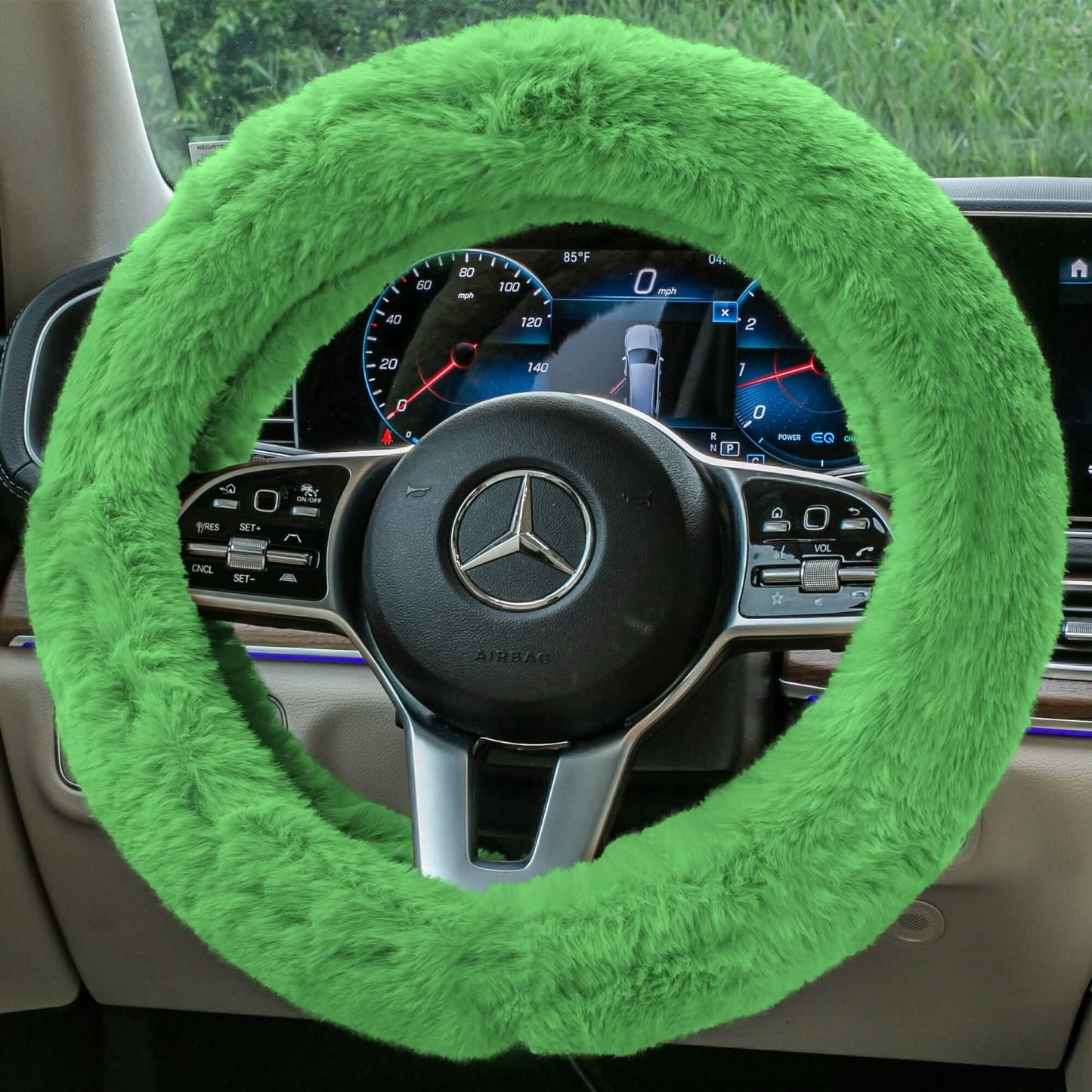 Doe16 Faux Rabbit Fur Steering Wheel Cover