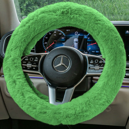 Doe16 Faux Rabbit Fur Steering Wheel Cover