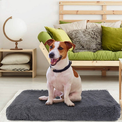 Dog Bed Soft Plush Cushion Cozy Warm Pet Crate Mat Dog Carpet