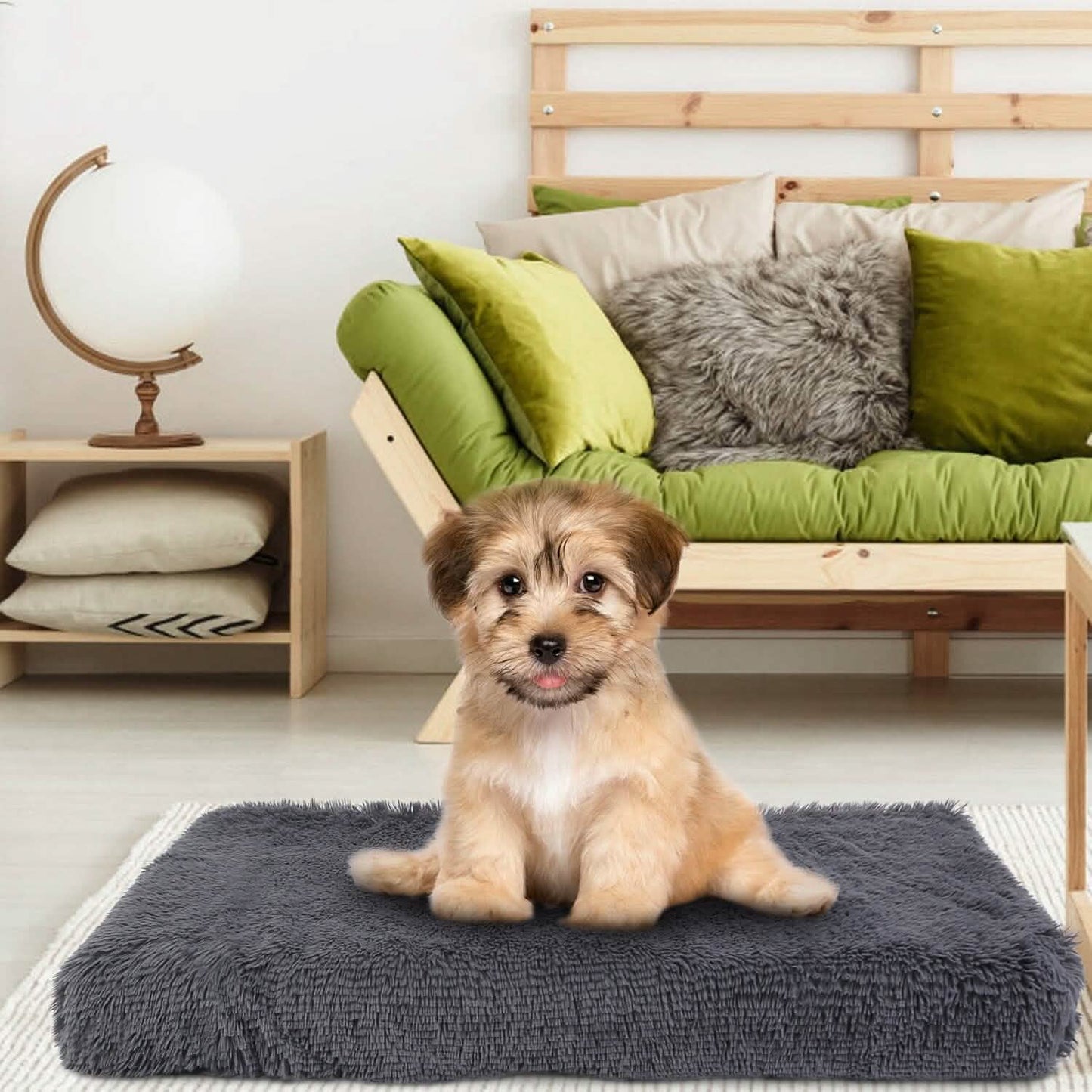 Dog Bed Soft Plush Cushion Cozy Warm Pet Crate Mat Dog Carpet