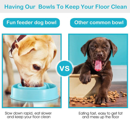 Dog Cat Slow Feeder Bowl