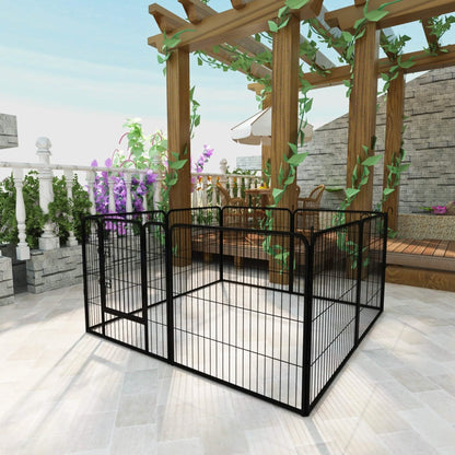 Dog Fence and Pet Playpen, Heavy Duty Foldable Metal 8 Panels Dog Pen 31.5" Height