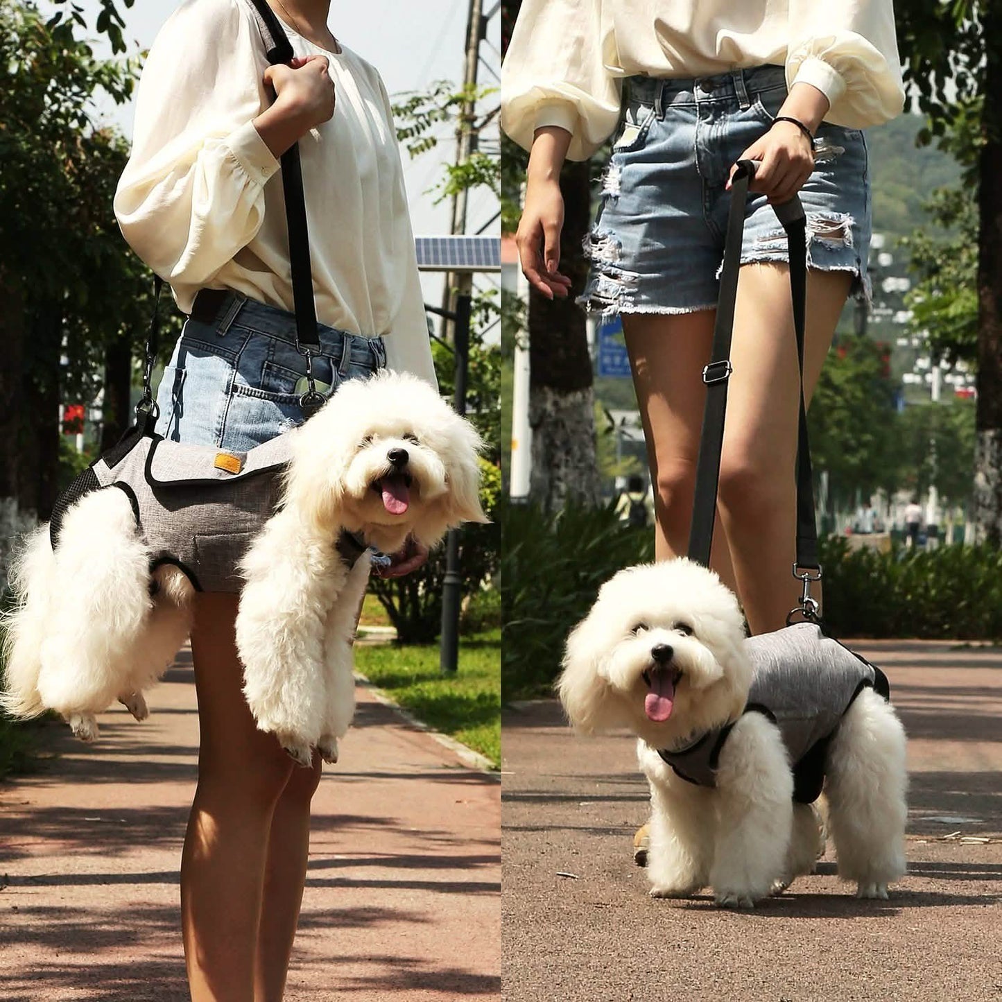 Dog Lift Harness Adjustable Pet Sling Bag Assist Aged Disabled Dogs Small