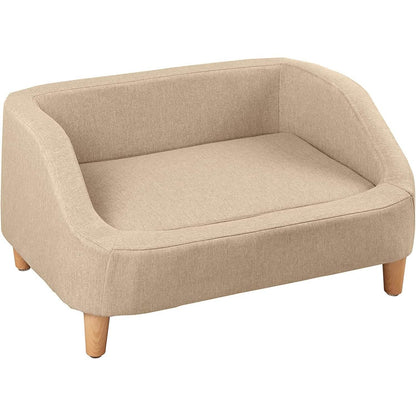 Dog Rectangular Sofa with Removable Cushion and Wooden Feet
