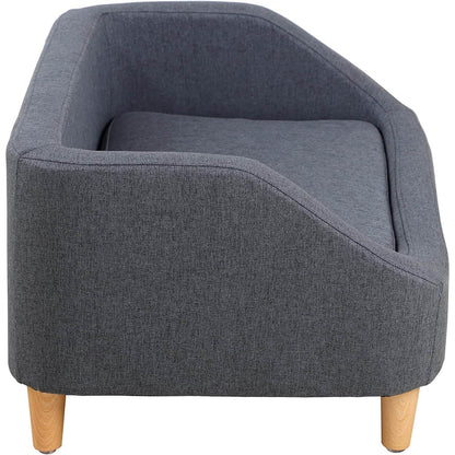 Dog Rectangular Sofa with Removable Cushion and Wooden Feet