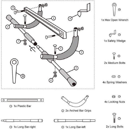 Doorway Pull Up Bar - Multifunctional Portable Gym System
