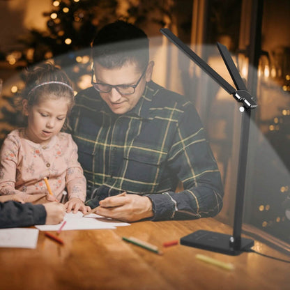 Double Head Desk Lamp with Wireless Charging USB Port
