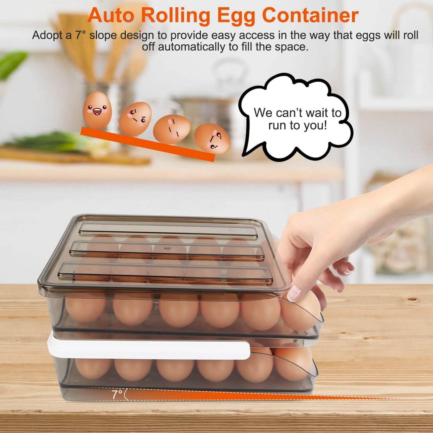 Double Layer Egg Storage for Refrigerator