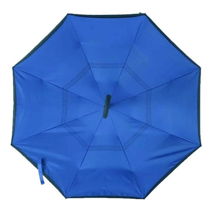 Double-Layer Windproof Reverse-Folding Smart Umbrella with UV Protection