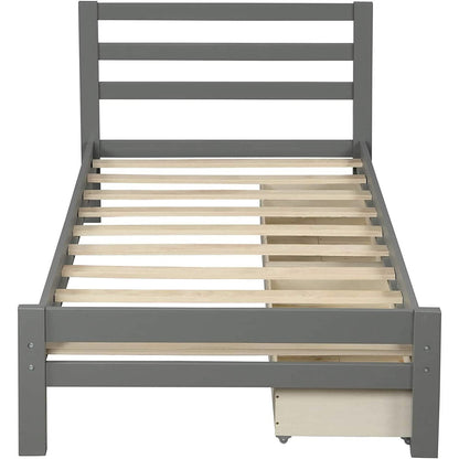 Platform Bed with Two Storage Drawers