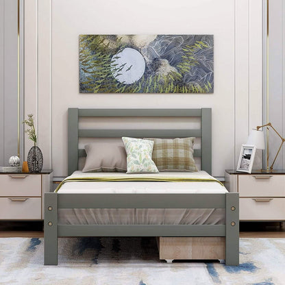 Platform Bed with Two Storage Drawers