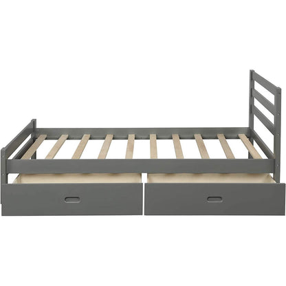 Platform Bed with Two Storage Drawers