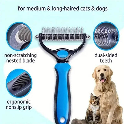 Double Sided Pet Grooming Hair Removal Tool